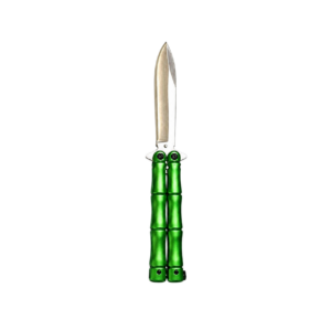 Bamboo Handle Butterfly Knife