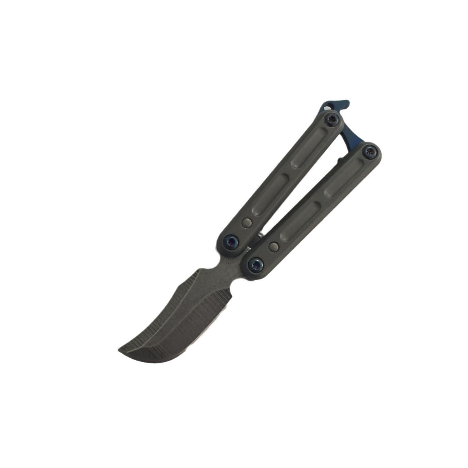 17366-main-white-clean.jpg Mini Butterfly Knife Mini Balisong Tainless Steel Practice Knife Key Sharp Fruit Knife