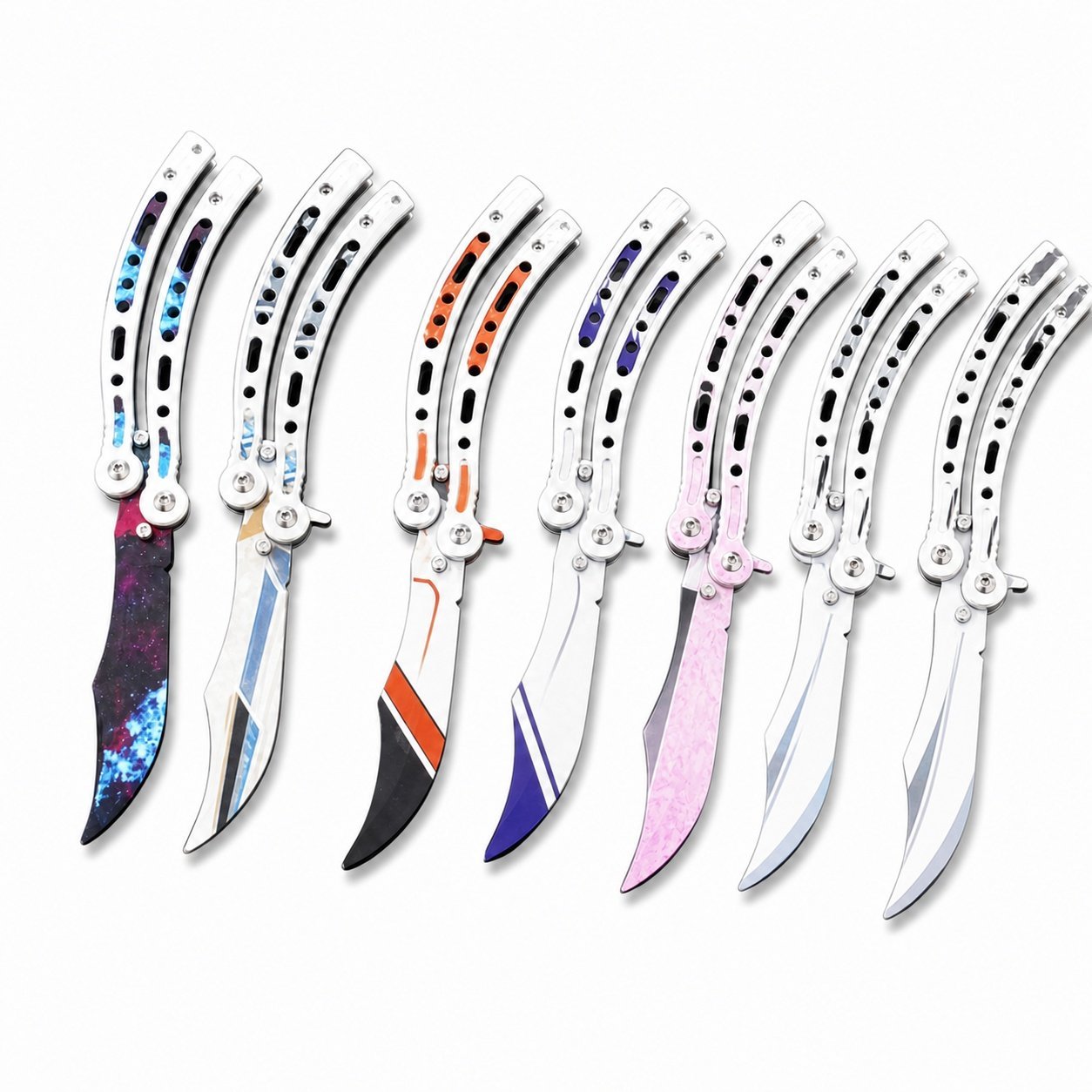 17562-main-white-clean.jpg Butterfly Slaughter BALISONG Trainer Knife Upgraded