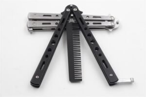 Balisong Butterfly Comb Edc Practice Tool, Safe And Unsharpened, For Beginners