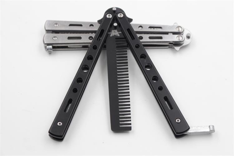 17692-main-white-clean.jpg Balisong Butterfly Comb Edc Practice Tool, Safe And Unsharpened, For Beginners