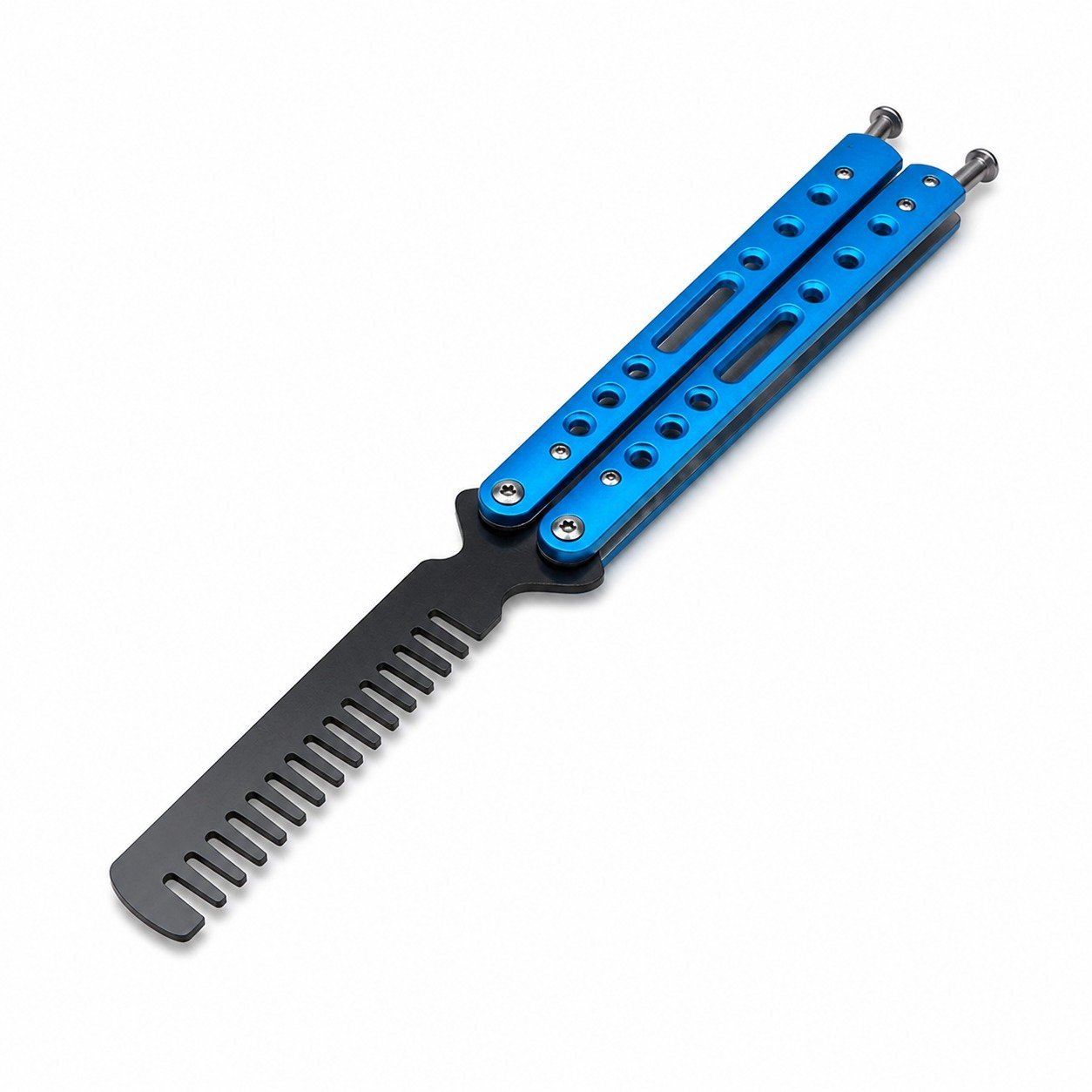 17693-main-white-clean.jpg Balisong Butterfly Comb Outdoor Camping Practice Comb Ball Bearings, Practice Tools Butterfly Comb