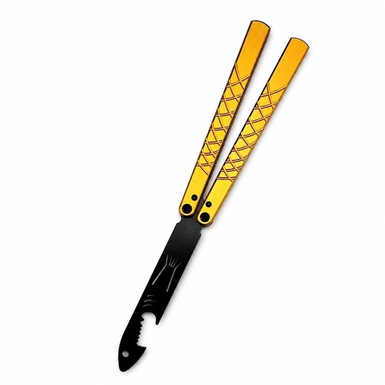 18041-main-white-clean-v3.jpg New Aviation Aluminum Handle Practice Butterfly Knife