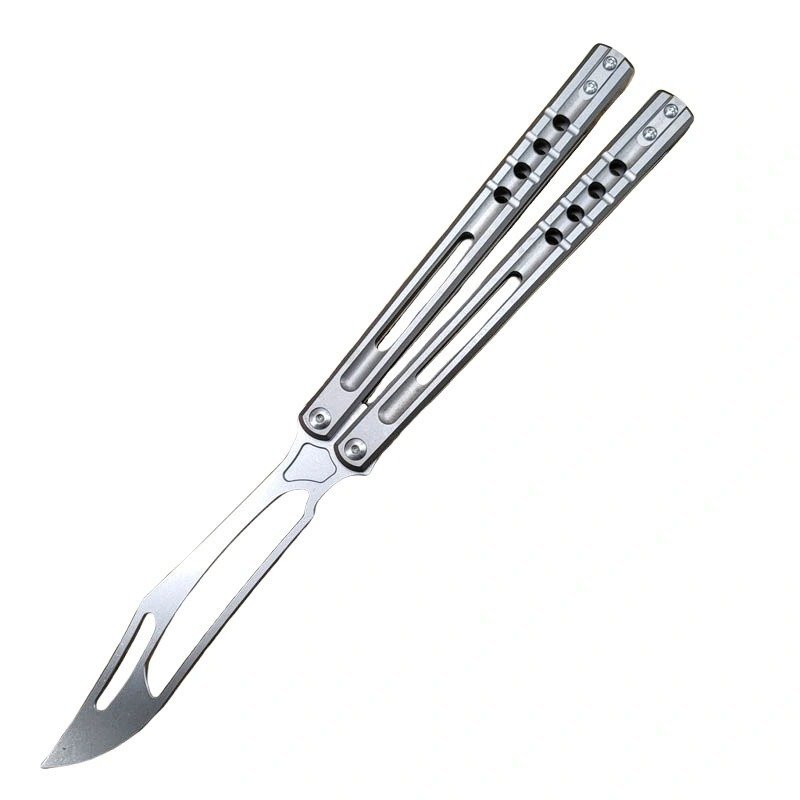18053-main-white-clean.jpg titanium handle killer whale practice blade butterfly fling knife
