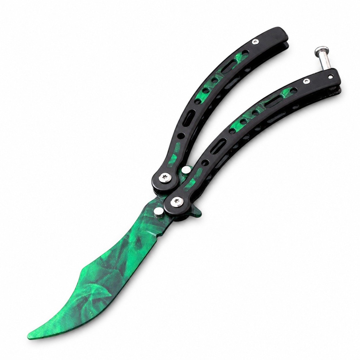 18061-main-white-clean.jpg Butterfly practice knife folding unsharpened hand-throwing ornamental knife hand training knife