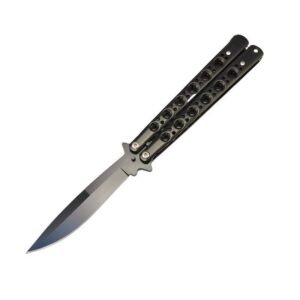 42 Balisong Knife Butterfly Knife Spring Latch Black