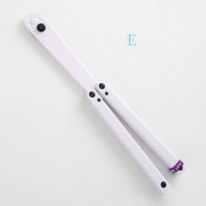 Transparent Butterfly Knife Uncut Training Knife Folding Knife Flinging Knife Plastic pc Smiley