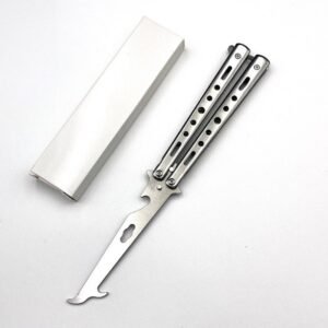 All-steel multifunctional butterfly swing knife unsharpened folding practice knife
