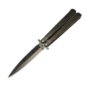 Double Edge Butterfly Knife UK Black